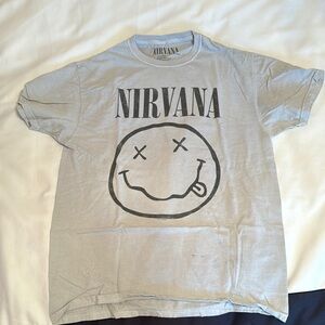 Nirvana oversizedGray Graphic T-Shirt